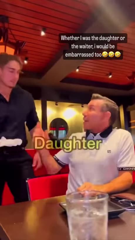 Dad Pranks Daughter with Waiter Hook up