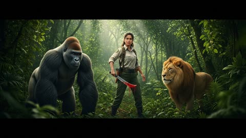 Ranger Rescues Gorilla From Python! Lions Unexpected Help