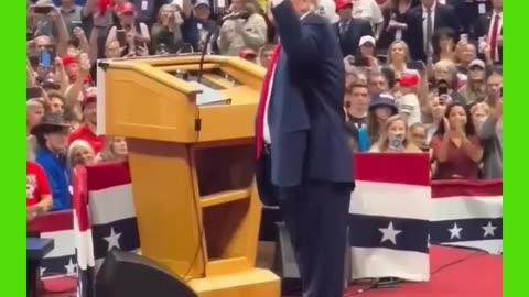 Trump reacts with a dance