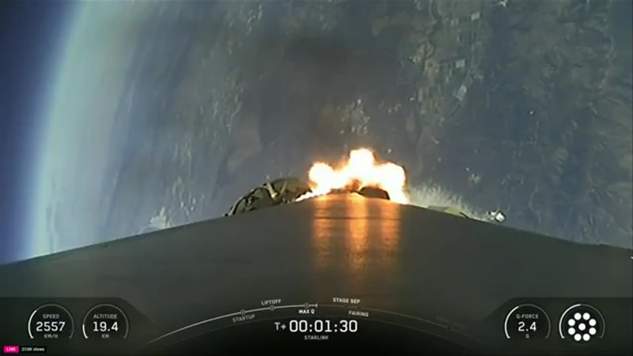 AUGUST 22 2025 SpaceX Falcon 9 sends 24 Starlink V2 Mini satellites into Earth orbit