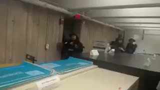 Footage from inside Brown University