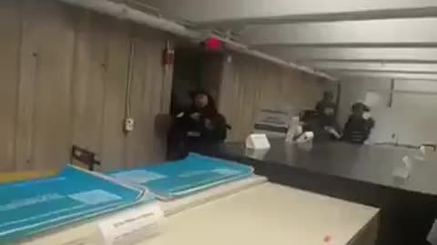 Footage from inside Brown University