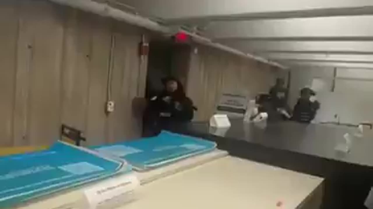 Footage from inside Brown University