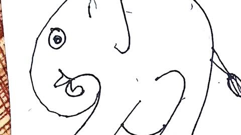 Elephant Drawing From Letter 22 |Animals Drawing #shorts #youtubeshorts