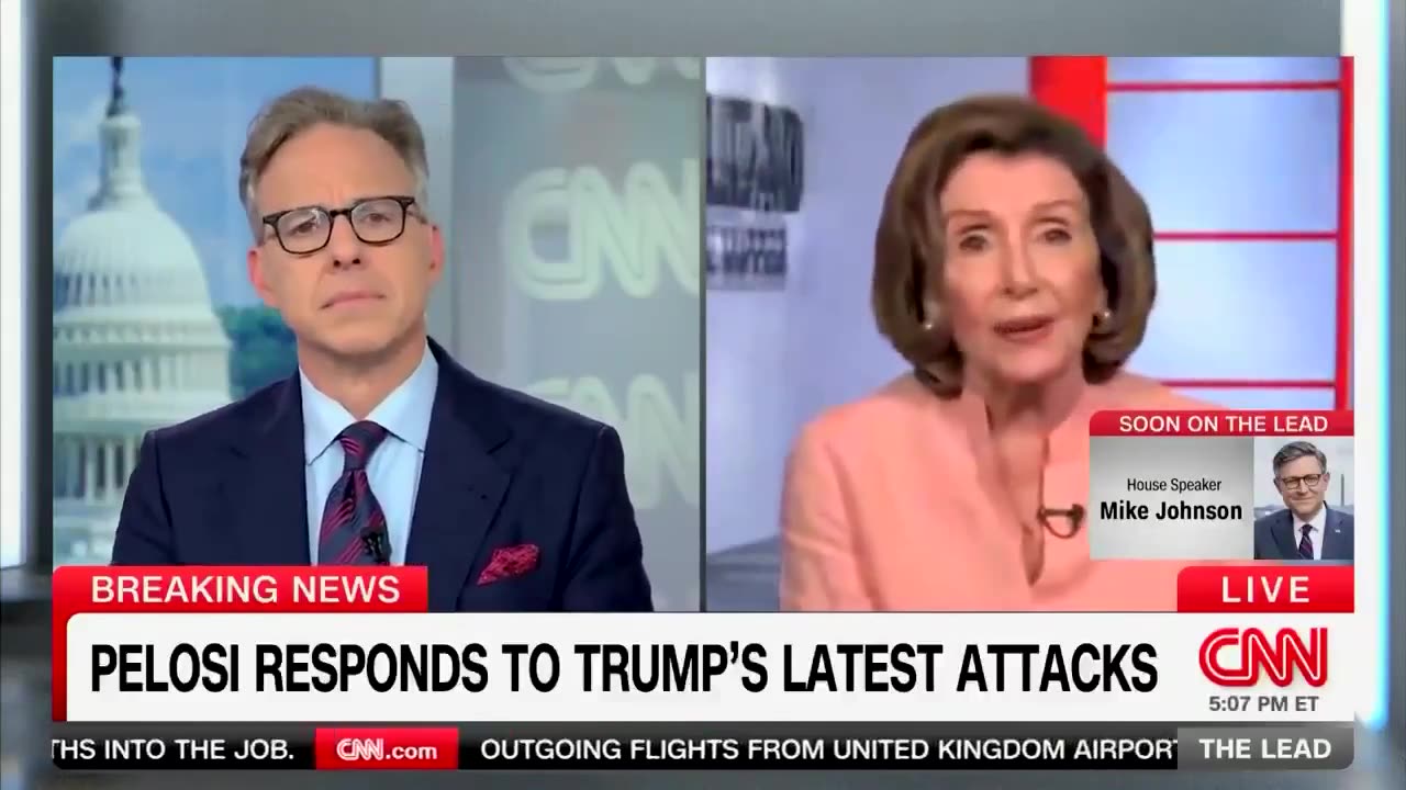 Nancy Pelosi is NOT happy with question from Jake Tapper about getting rich off stocks