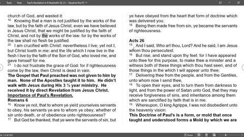 Importance of Paul's Revelation - In Christ In a Nutshell!!! Part 1 Man ia a spirit.