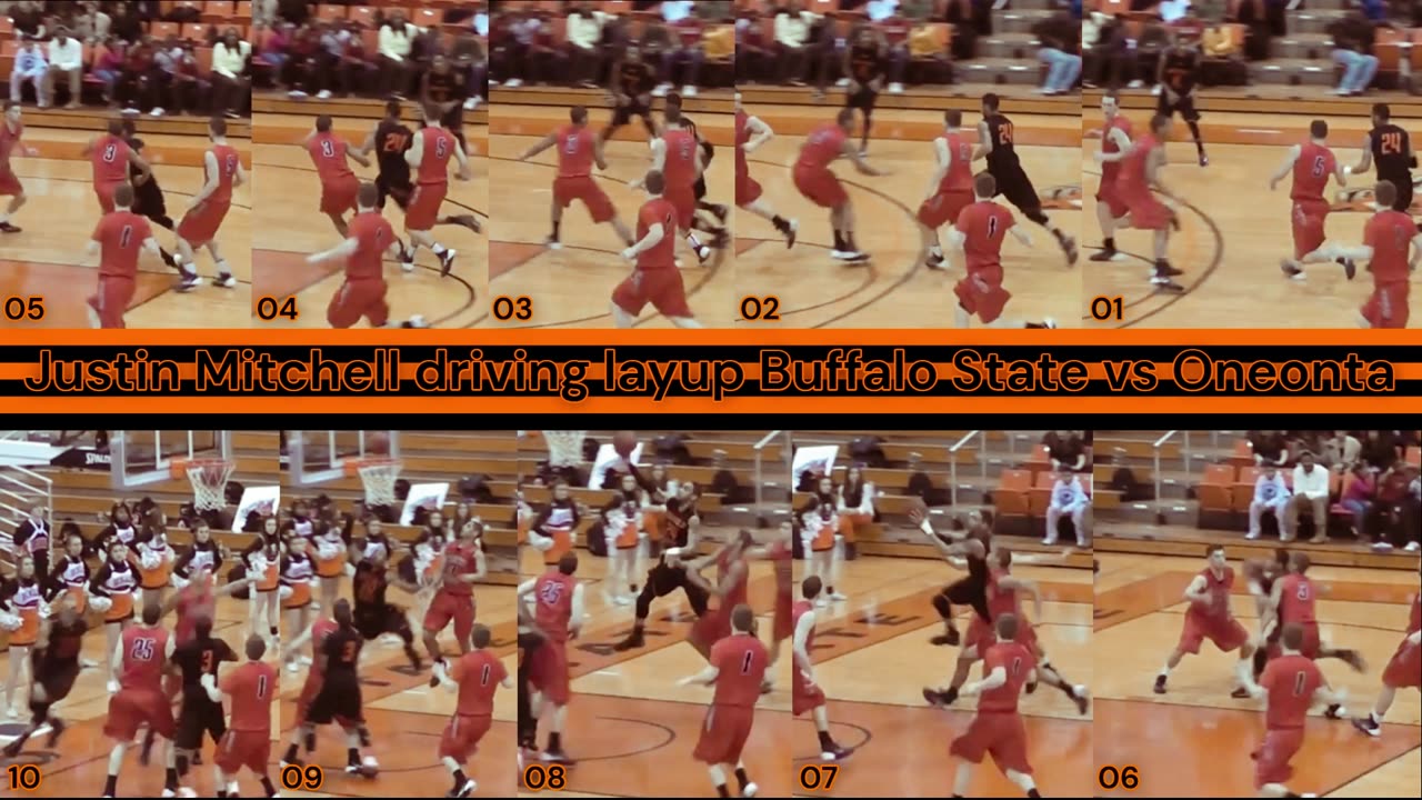 Prototype 263: Justin Mitchell driving layup vs Oneonta
