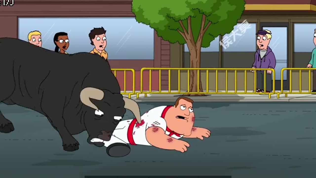 Family Guy | Joe Insists on Joining the Running of the Bulls and Ends Up Paralyzed