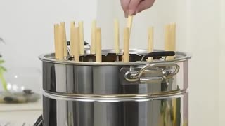 Portable Vertical Charcoal Smoker Grill Barrel Grill with 28 Skewers
