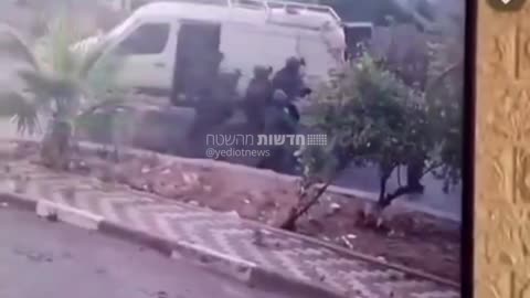 Undercover officers arrest a suspect in a Palestinian village near Jerusalem