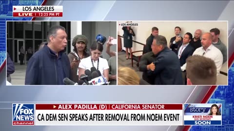 Dem who stormed Noem press conference says he was there 'peacefully'