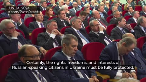 June of last year, President Putin outlined Russia’s fundamental conditions for peace with
