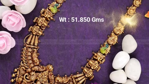 22KT Gold Antique Lakshmi Haram | South Indian Temple Jewellery | No Making Charge & 50% OFF Offer 💛