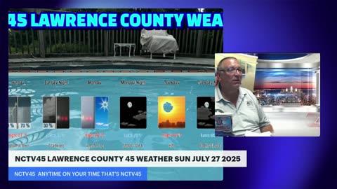 NCTV45 LAWRENCE COUNTY 45 WEATHER SUN JULY 27 2025