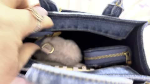 What's in my Coach Denim Mini Cargo Bag. First WIMB of 2025.
