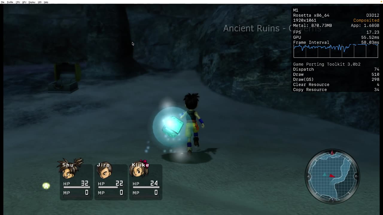 🐉 BLUE DRAGON ‼ running on MacOS w/ Crossover 25™ + XENIA version c4e86cf_canary_experimental