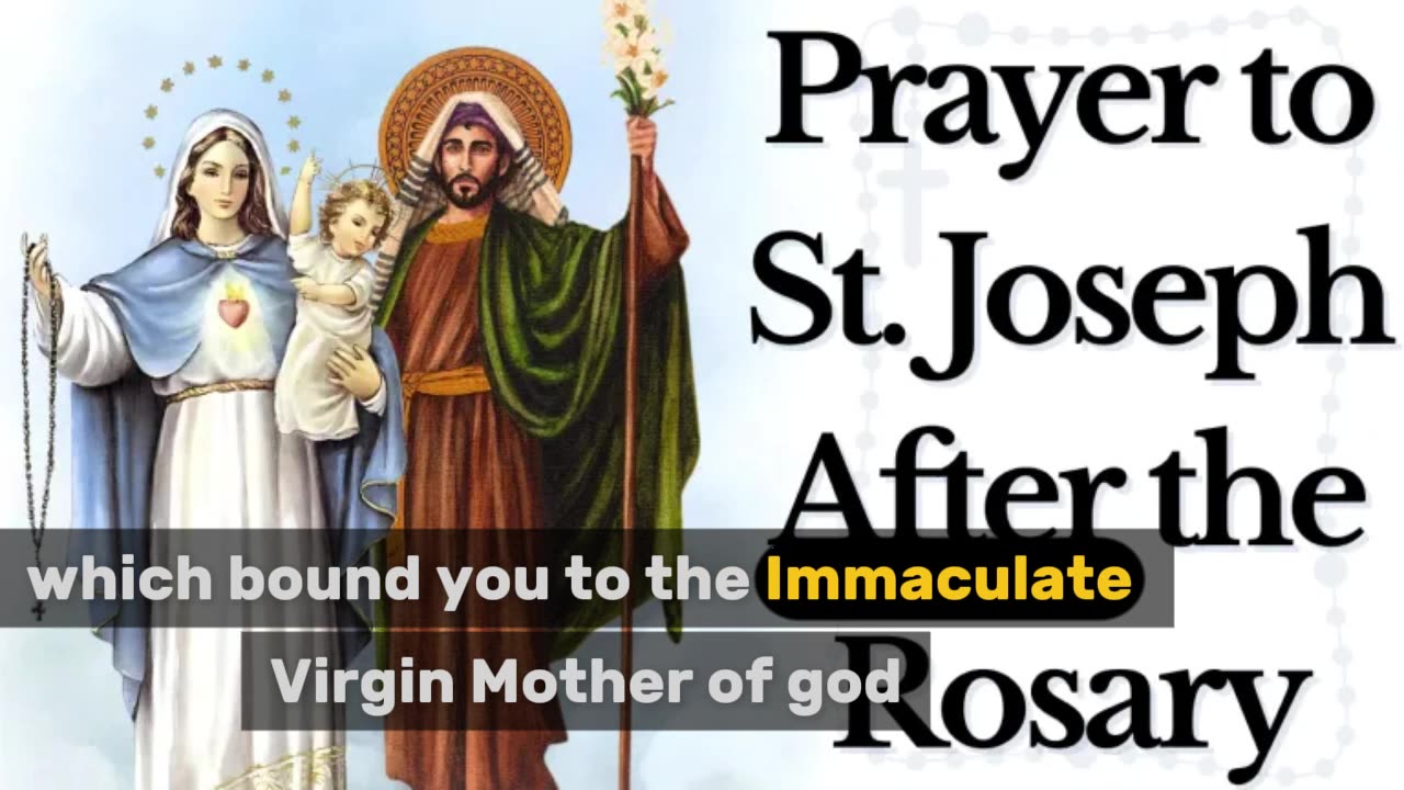 Prayer to St. Joseph after the Rosary