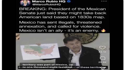 President Of Mexican Senate Threatens Mexico Will Take Over US Southwest