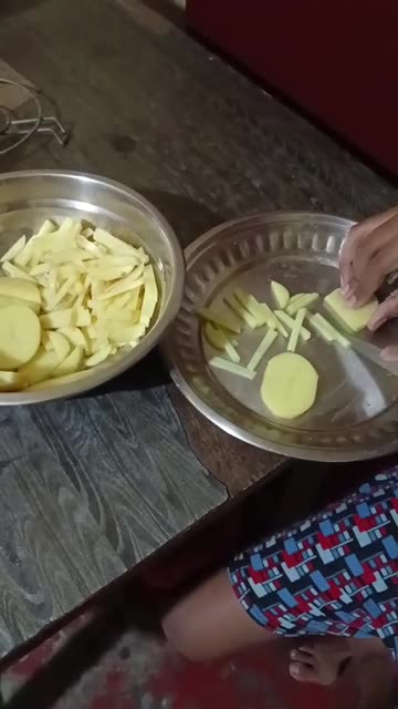 Satisfying Potato Cutting with Manual Cutter 🥔✨