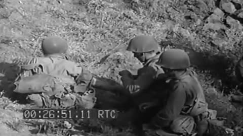 U.S. Infantrymen, Tanks, Jeeps, Recon. Cars, Etc., On Way To Rome; Burning Ammo Dump