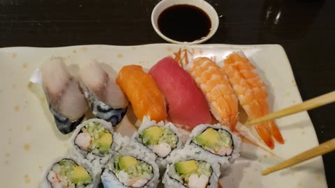 ASMR Mini Sushi after working - Tasty Mukbang Food