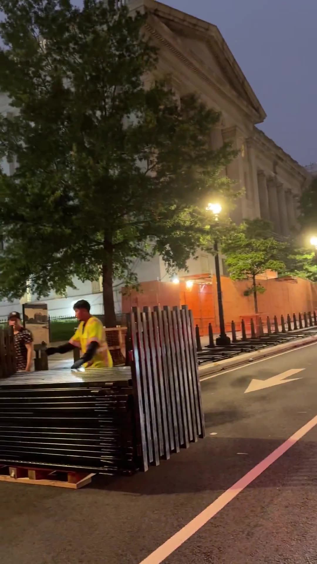 BREAKING: Construction crews are currently installing large anti-scale barriers