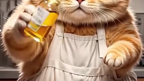 The Hilarious Adventure of a Cat Stealing and Cooking Chicken