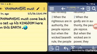 YAHAWASHI must come back to set up his KINGDOM here on this EARTH .🌎 - GMS - Greatmillstone