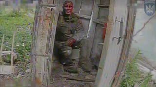 Russian Soldier Blown Away Hiding in Toilet