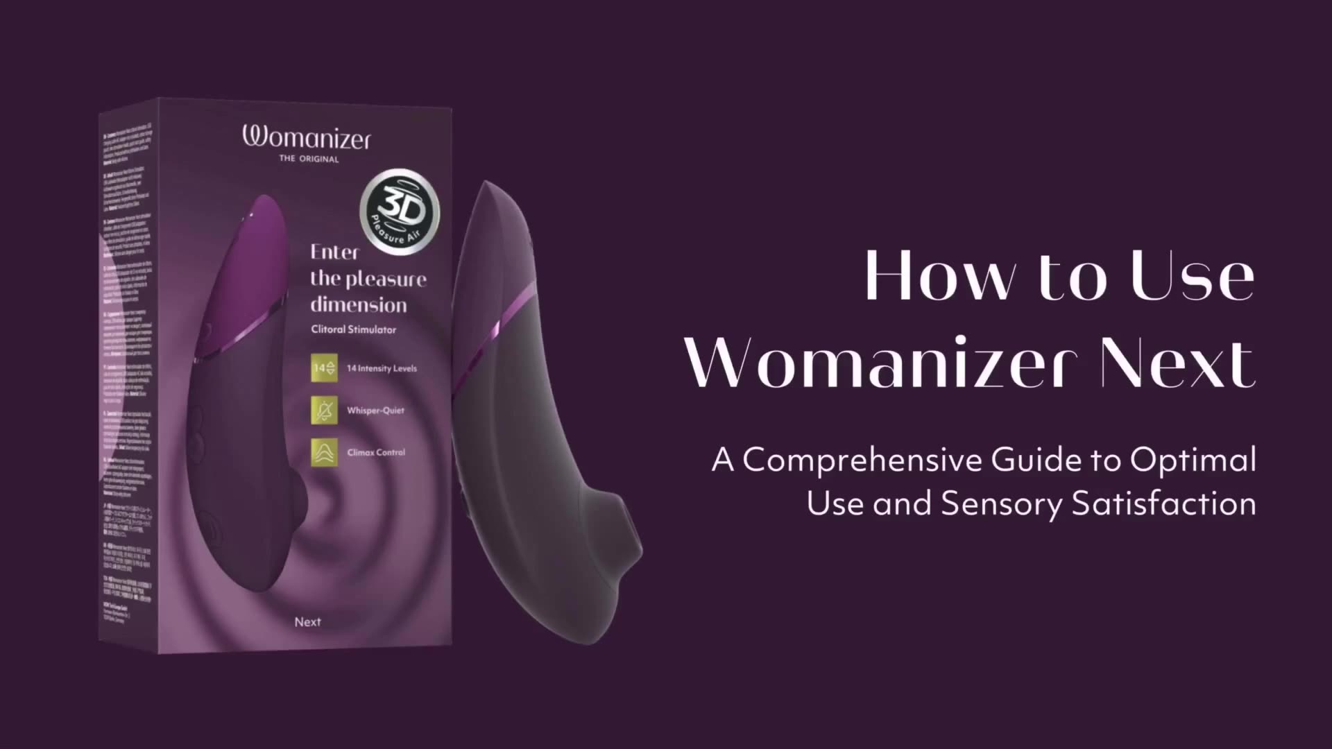 Womanizer Next How To Use 153325, 153326, & 153327