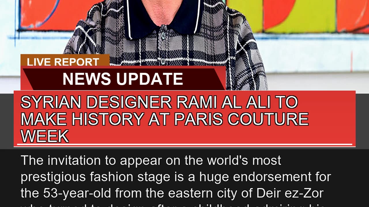 Syrian Designer Rami Al Ali to Make History at Par