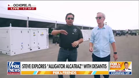 Gov Desantis Visits Alligator Alcatraz