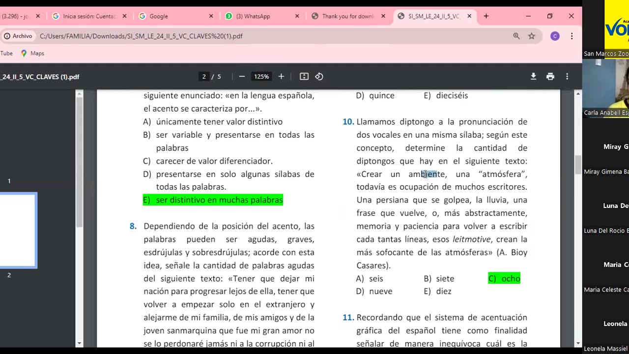 VONEX SEMESTRAL 2024 | Semana 03 | Lenguaje