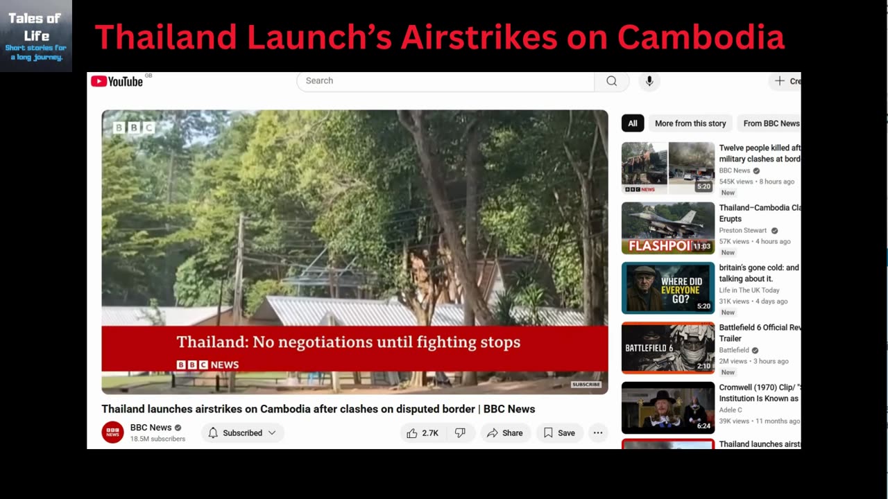 Thailand Launch’s Airstrikes on Cambodia