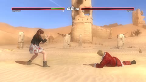 Dead or Alive 5 Last Round: Kasumi (costume 27) vs Jacky - 4K