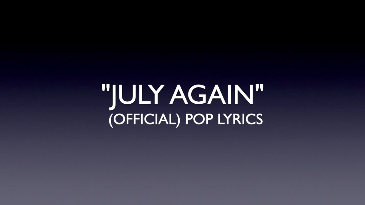 JULY AGAIN – A Modern Rock Anthem for the Summer That Won’t Let Go
