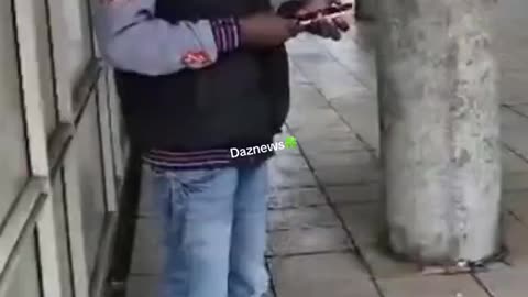 An African tried to break into a house after following a woman but the boyfriend