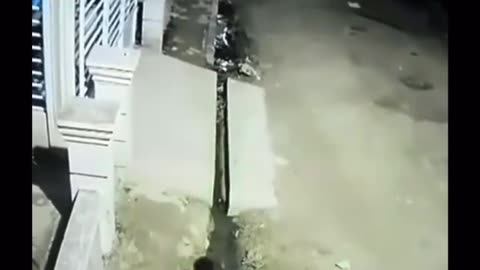 "Speeding Biker Loses Balance and Falls Into Drain | CCTV Footage"