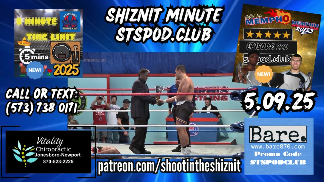 SHIZNIT MINUTE 05.10.25-BT TALKS MEMPHIS WRESTLING & BACKLASH!