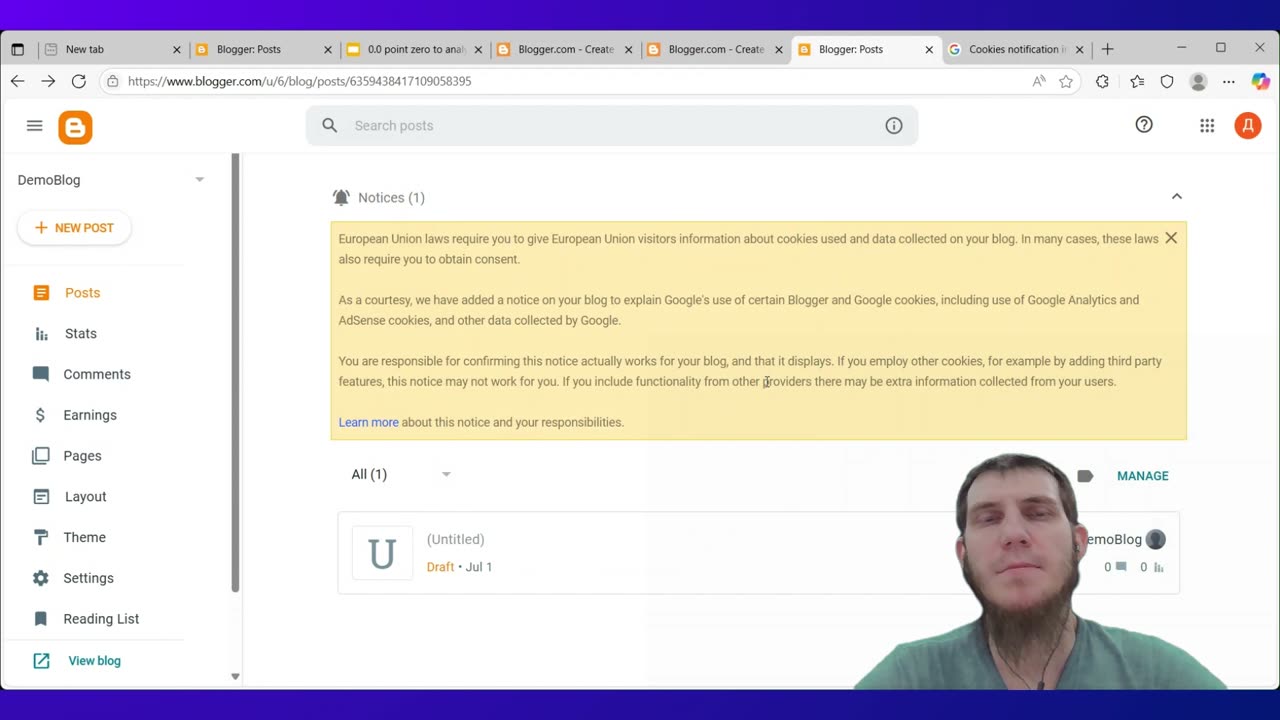 9.1 Creating Blogger com (blogspot com) account