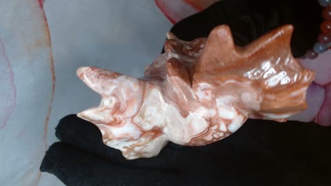 Awesome Rose Lace Calcite Dragon Head Carving Unique Home Décor & Crystal Gemstone Sculpture