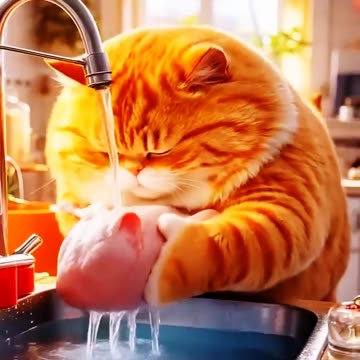Cat Ai animated video Cat funny video #funny #pets #cat #adoptcat #mycat