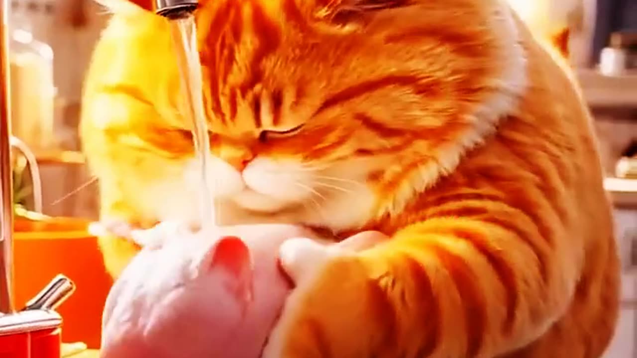 Cat Ai animated video Cat funny video #funny #pets #cat #adoptcat #mycat