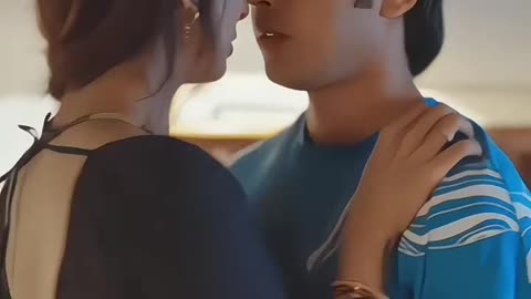Cute couple romantic kiss ❤️🥰