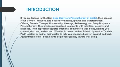 Looking for the best Deep Bodywork Psychotherapy in Bristol