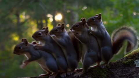Moonwalking Squirrel Squad Takes Over the Forest!
