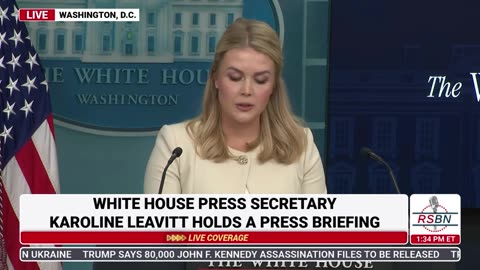RSBN - Karoline Leavitt on Ukraine the two leaders also agreed on a partial cease-fire 3-19-25