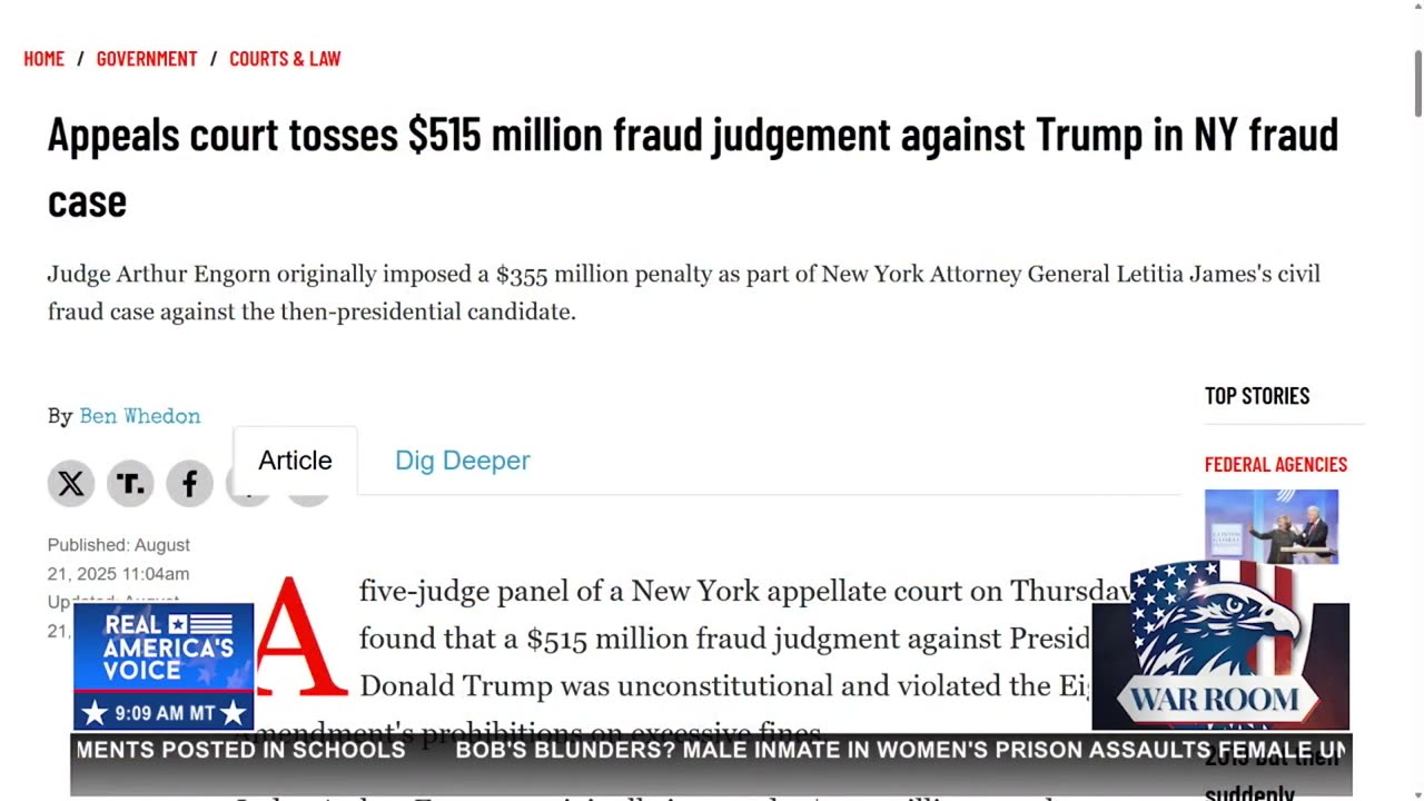 BREAKING: CASE AGAINST TRUMP TOSSED