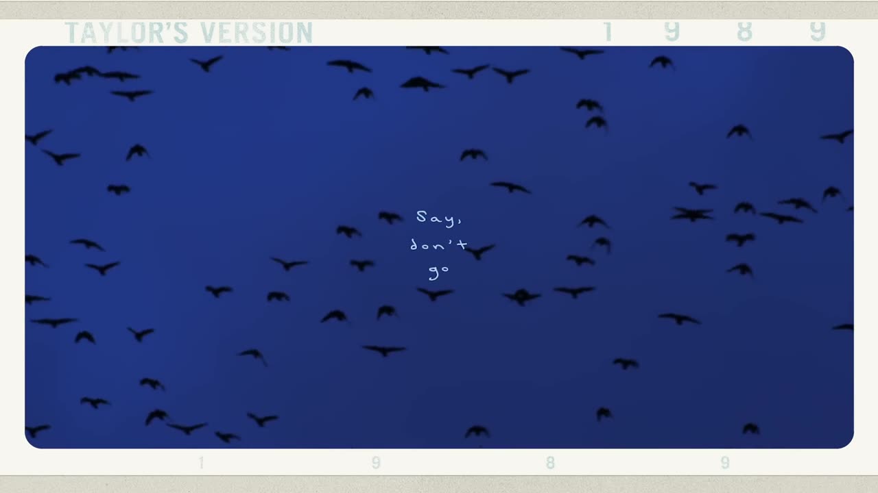 Taylor Swift - Say Don't Go (Taylor's Version) (From The Vault) (Lyric Video)
