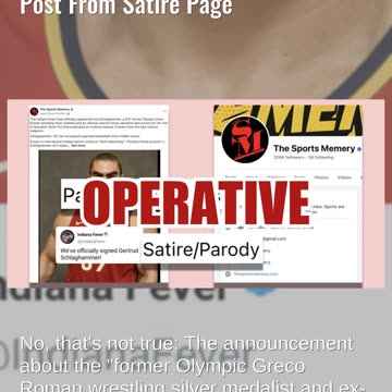 Fact Check: Indiana Fever Did NOT Sign 'Gertrud Schlaghammer' -- Joke Post From Satire Page